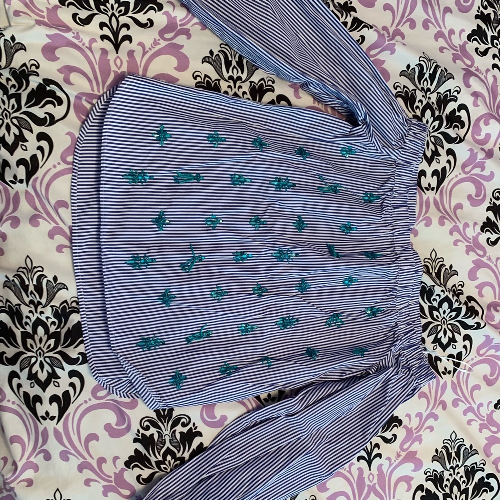 Jcrew off the shoulder embellished blouse